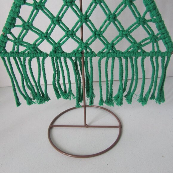 Ashland Macrame Green Christmas Tree With 20 Mini Glitter Glass Ornaments NWT - Picture 5 of 14